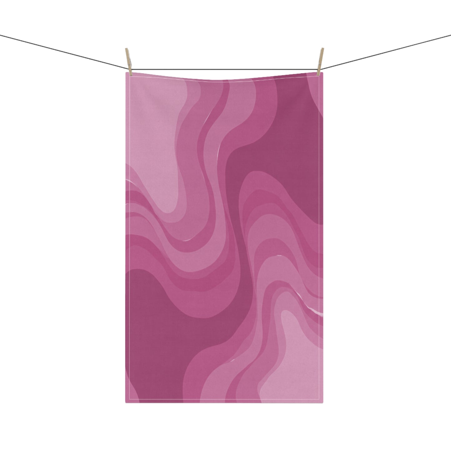 Pinky Mauve Wavey Tea Towels (cotton, poly), 18" x "30