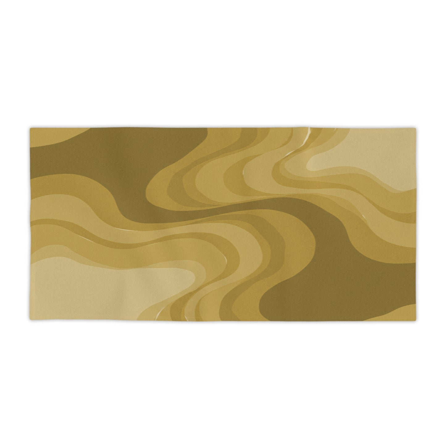 Brown Wavey Beach Towel, 30" x 60"
