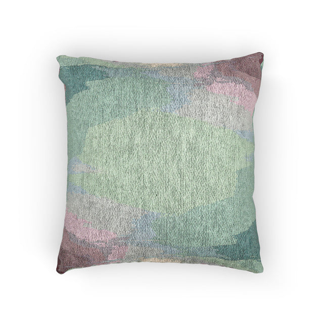 Green Sea Lavender Fog Woven Pillow, 17" x 18"