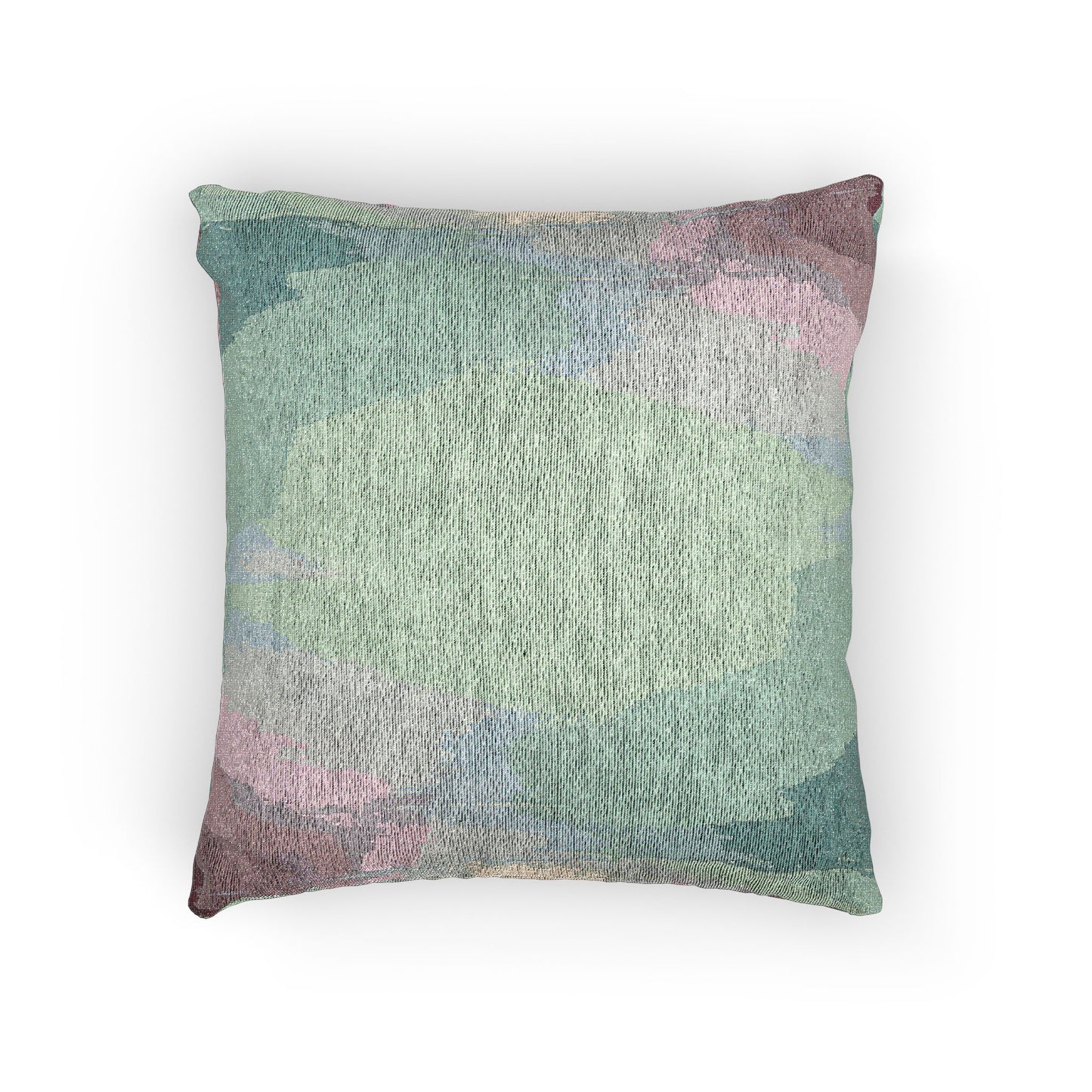 Green Sea Lavender Fog Woven Pillow, 17" x 18"