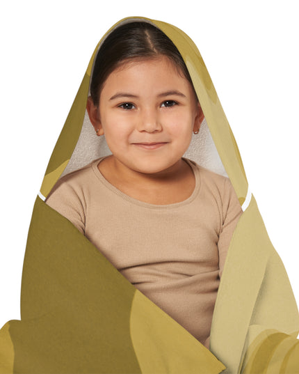 Brown Wavey Youth Hooded Towel, 24" x 48"