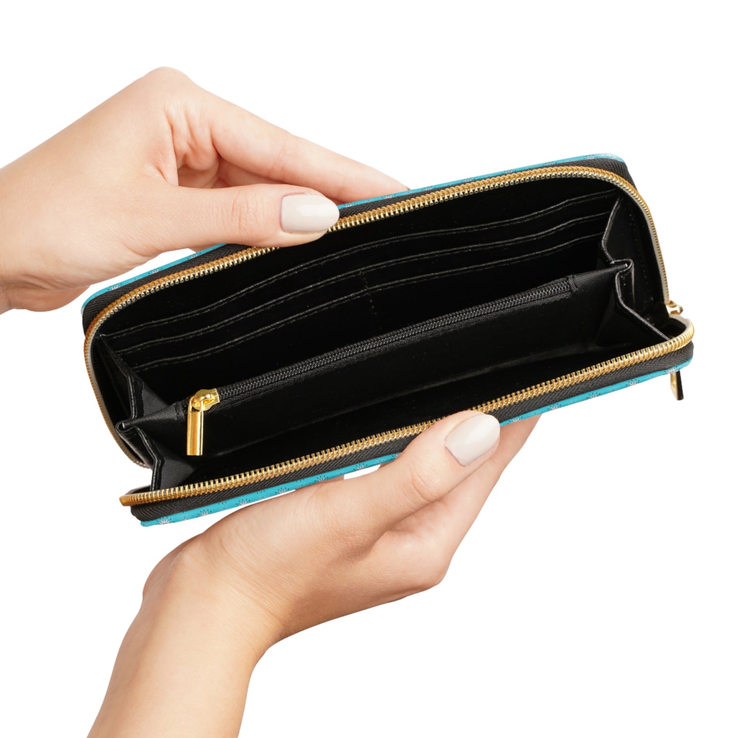 Tif Green Star-crossed Bodies Elegant Abstract Zipper Wallet - Stylish & Functional Accessory for Everyday Use