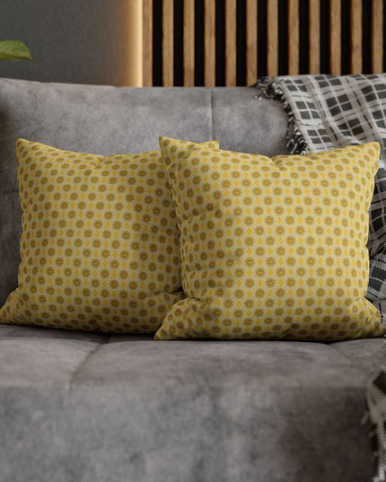 Lemongrass Star-crossed Bodies Spun Polyester Square Pillowcase, 14" x 14"