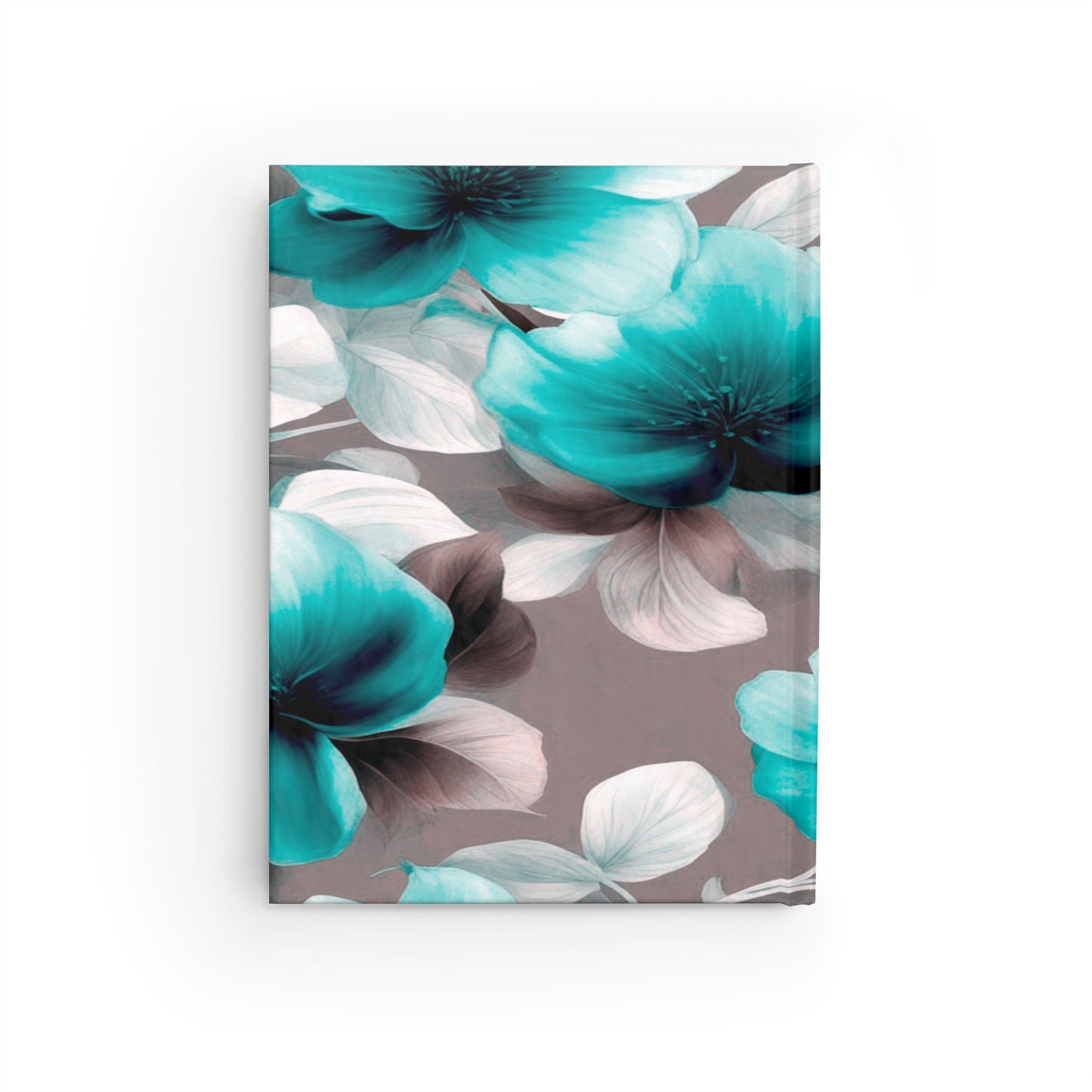 Tif Green Gray Floral Bunch Journal - 128 Ruled Line pages, 5" x 7"