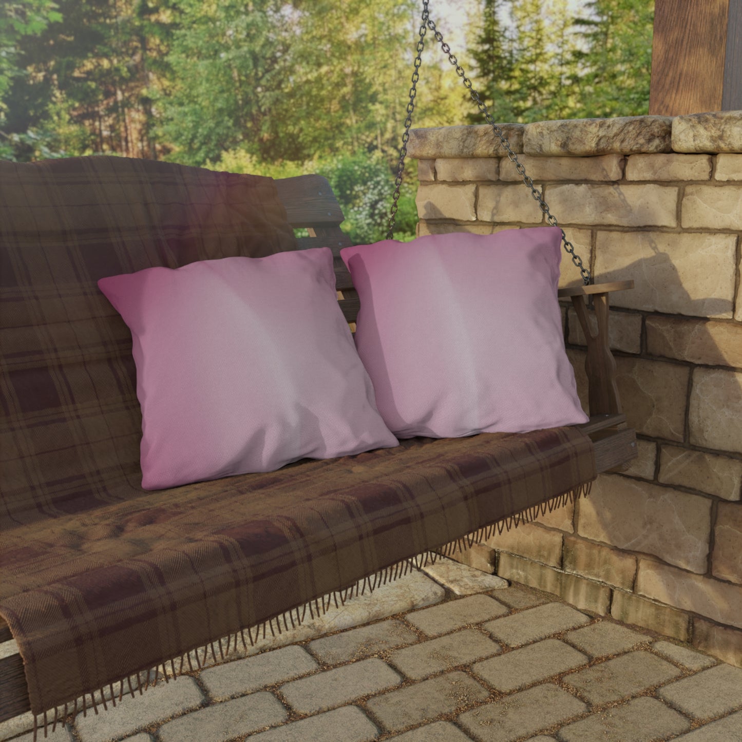 Pink Blush Fade 20" x 20" Outdoor Pillow