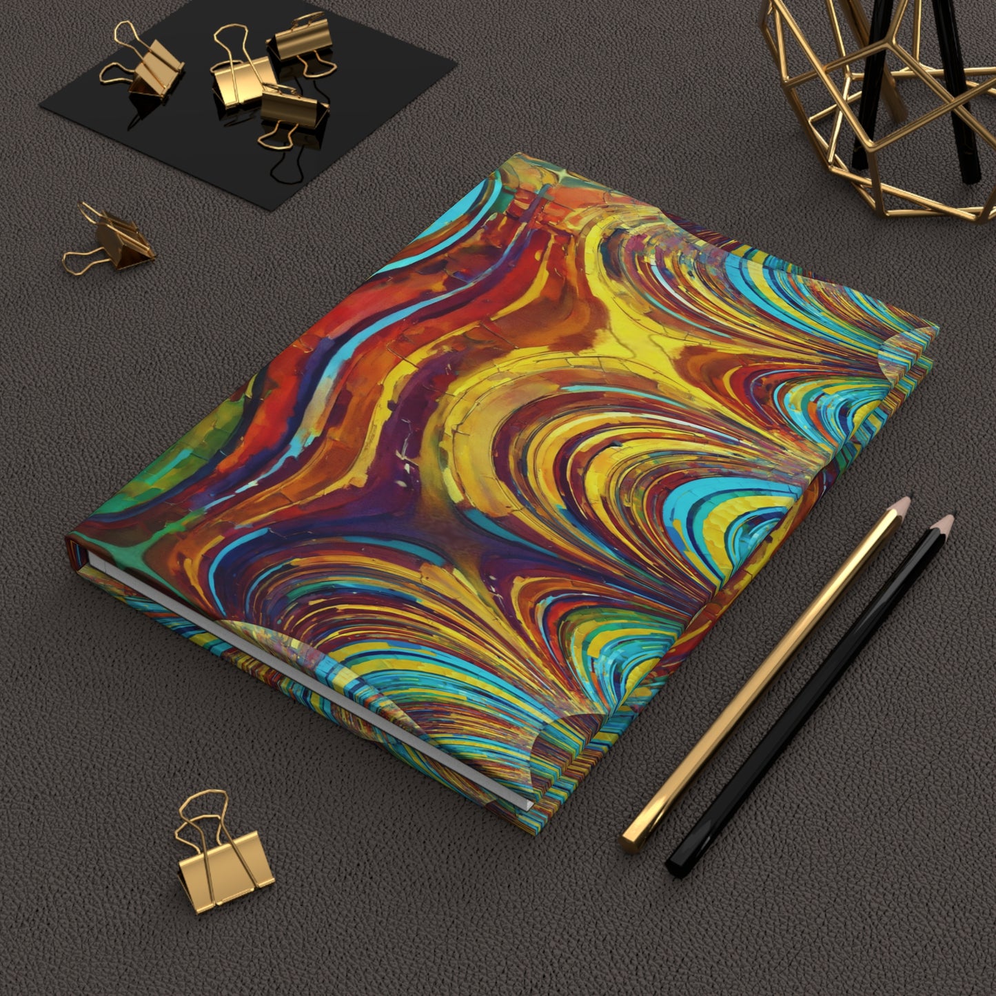 Uzi Spiral Alpha 5.75" x 8" Hardcover Journal Matte with 150 lined pages