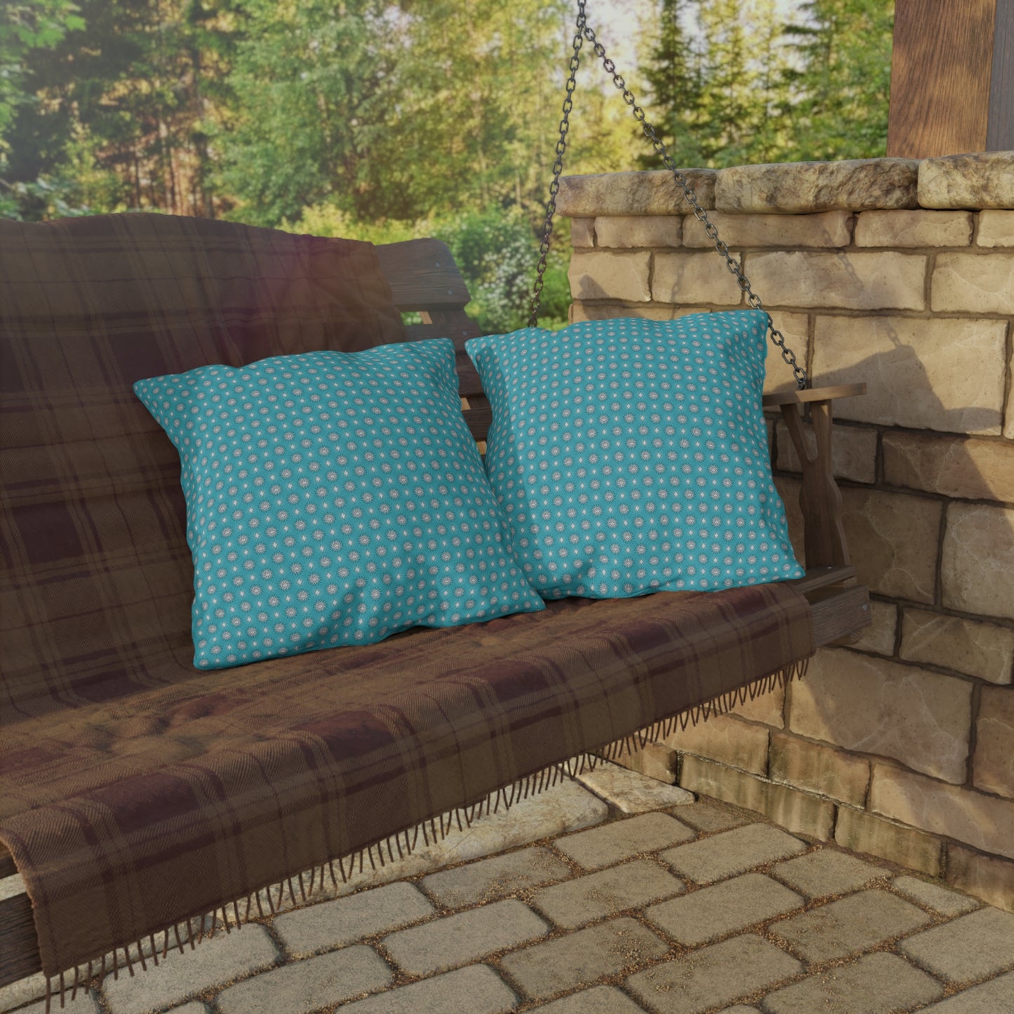 Tif Green Star-crossed Bodies 20" x 20" Outdoor Pillows