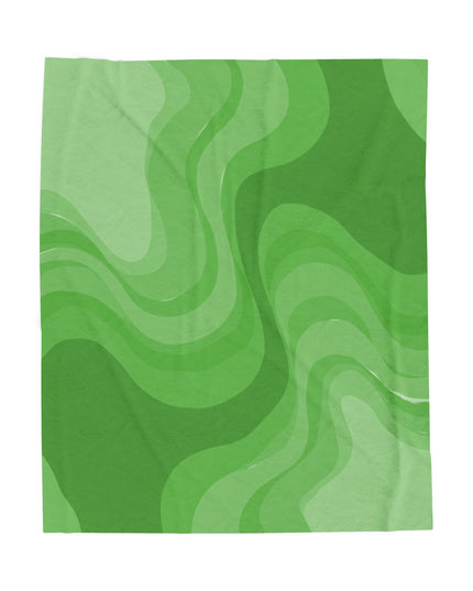 Greenie Meanie Wavey Velveteen Plush Blanket, 50" x 60"