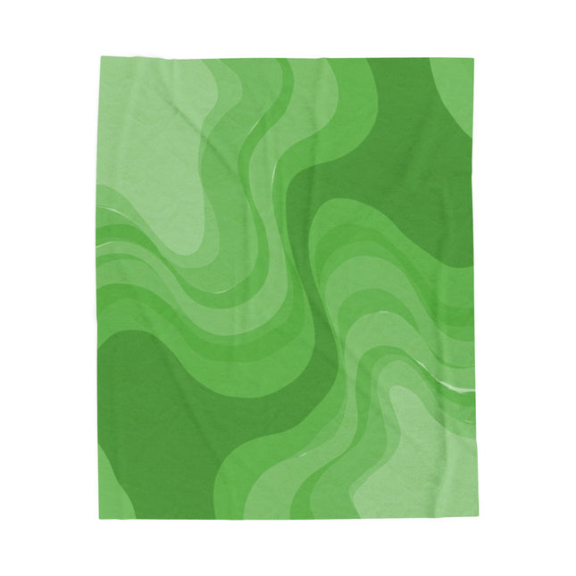 Greenie Meanie Wavey Velveteen Plush Blanket, 50" x 60"