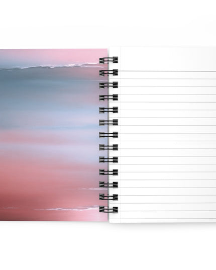Gray Sea Pink Fog Spiral Bound Journal, 5" x 7" 150 pages