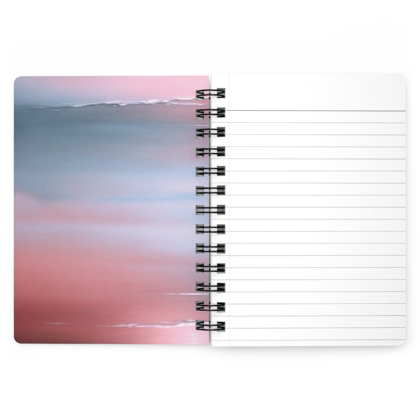 Gray Sea Pink Fog Spiral Bound Journal, 5" x 7" 150 pages
