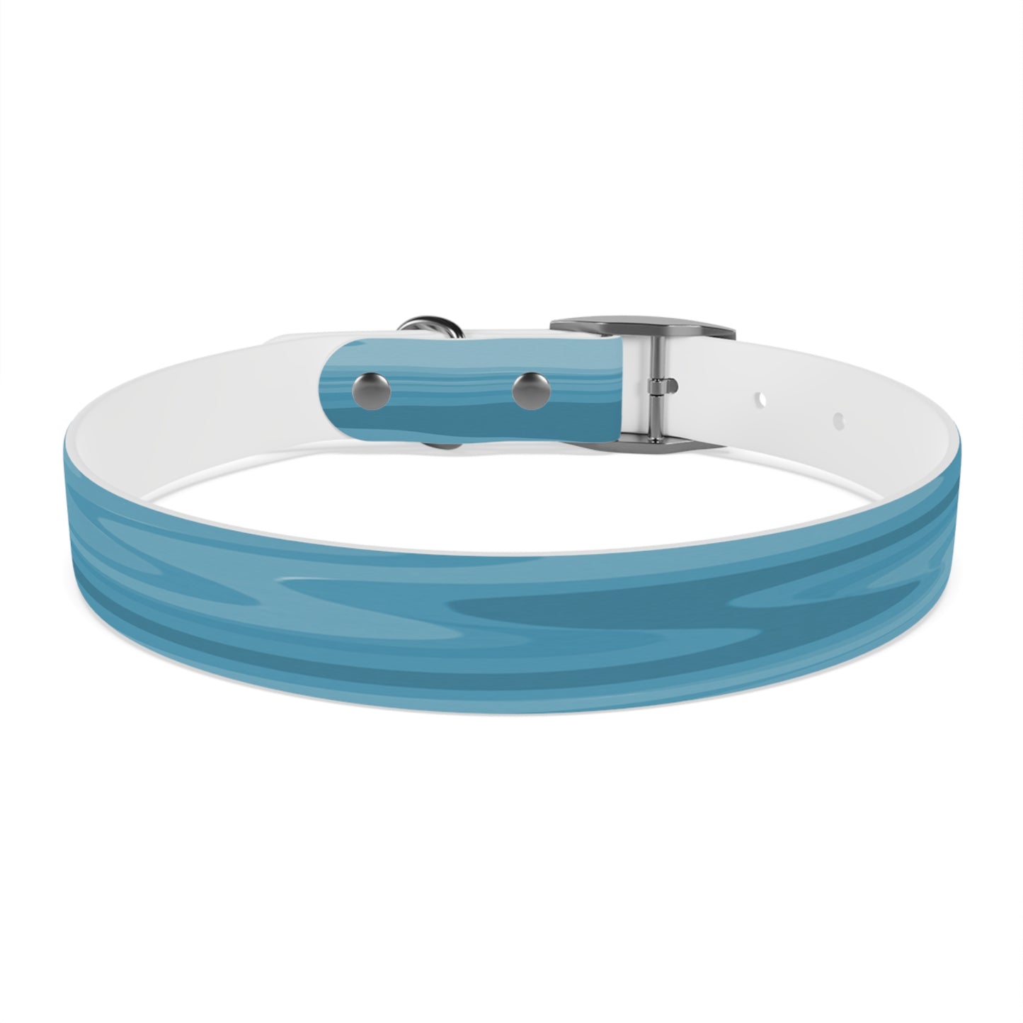 Sky Blue Wavey Large Dog Collar