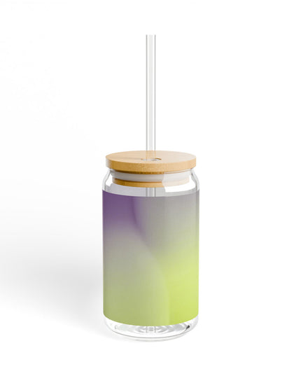 Purple Golden Fade Sipper Glass, 16oz