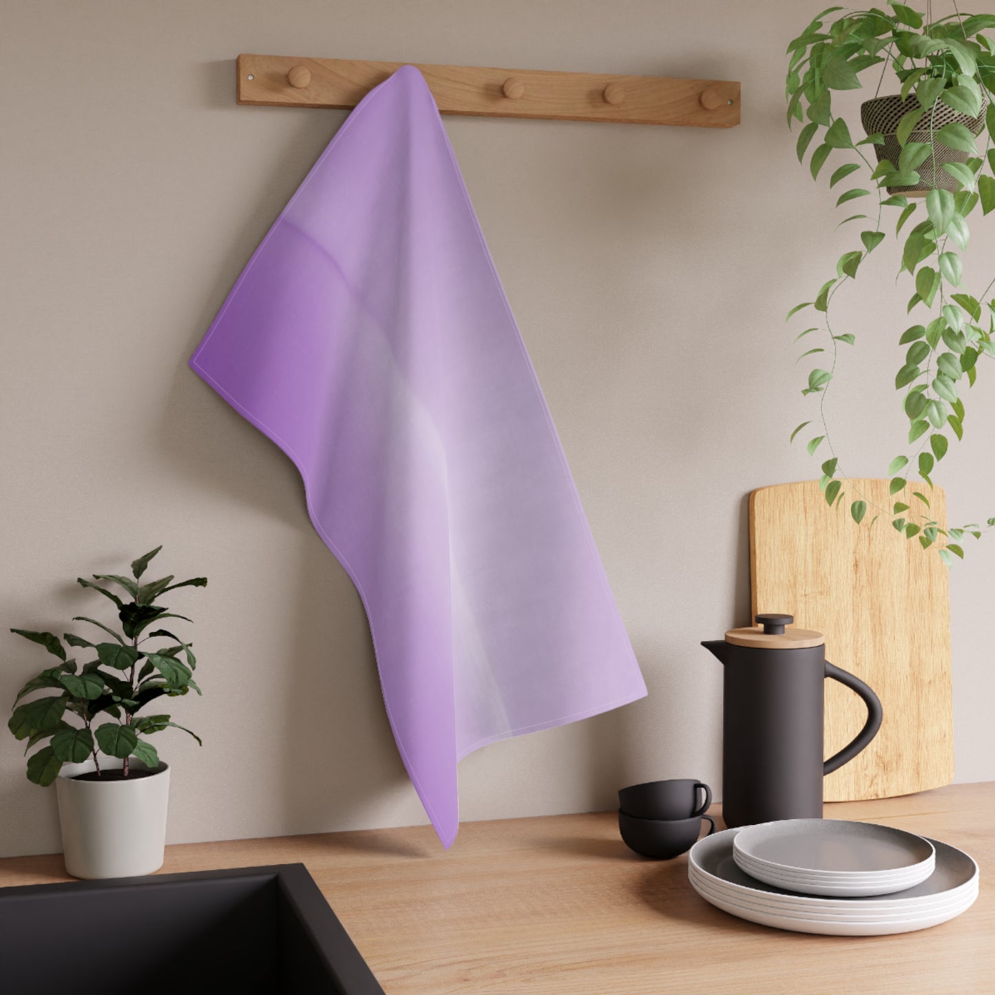 Soft Lavender Fade Tea Towels (cotton, poly), 18" x "30