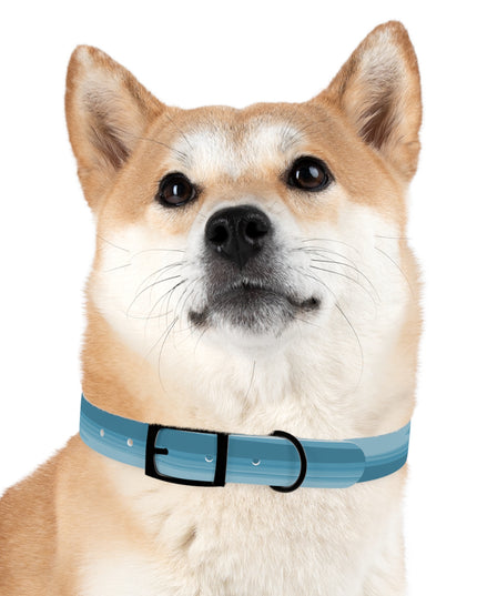 Sky Blue Wavey Extra Large Dog Collar