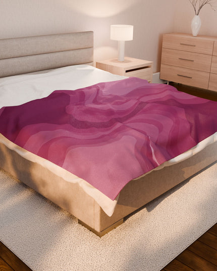 Pinky Mauve Wavey Velveteen Plush Blanket, 60" x 80"