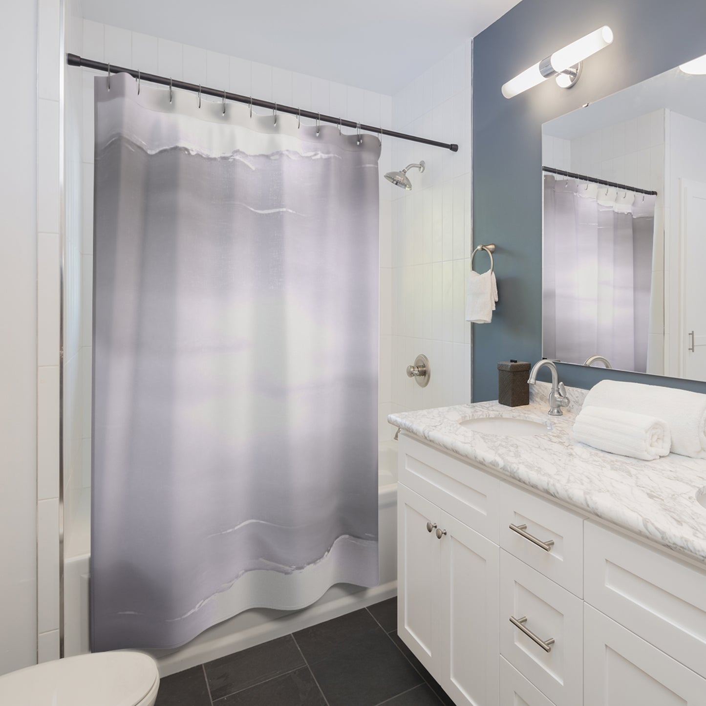 Sephia Sea Dark Fog Shower Curtains, 71" x 74"