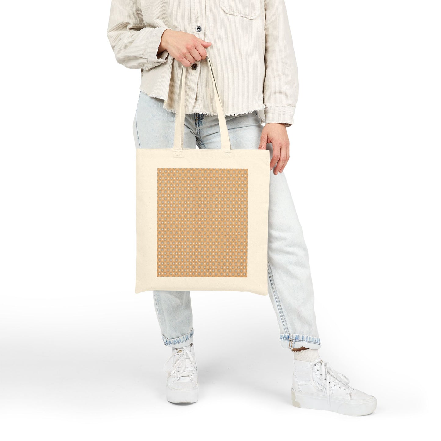 Tan Sunset Star-crossed Bodies Cotton Canvas Tote Bag