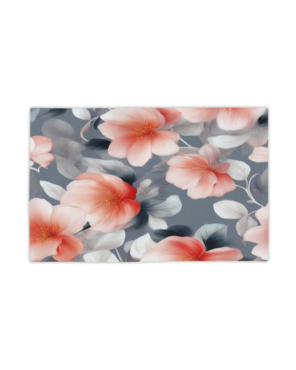 Red Blossom Floral Bunch Beach Towel, 18" x 27"