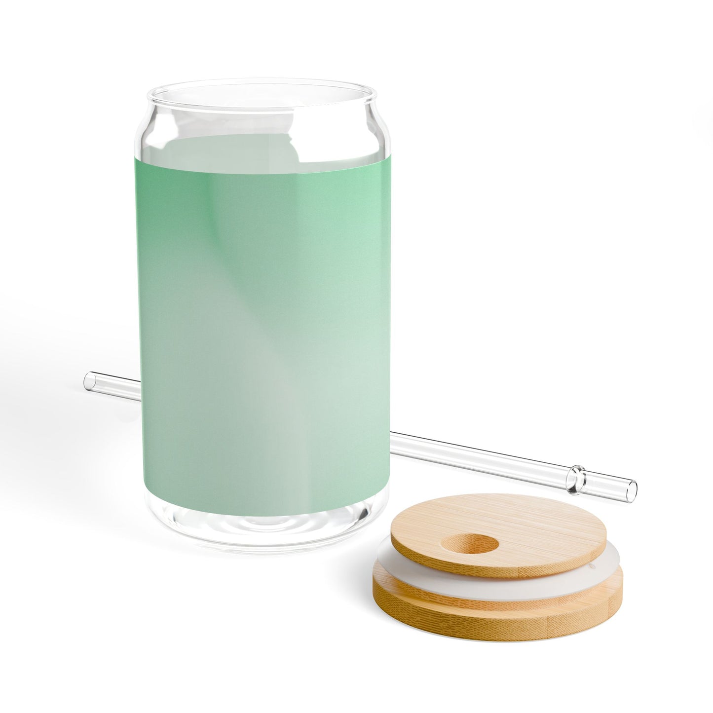 Mint Fade Sipper Glass, 16oz