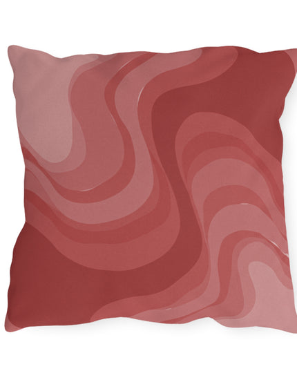 Power Red Wavey 18" x 18" Outdoor Pillow