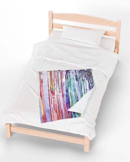 Striped Pastels Velveteen Plush Blanket, 30" x 40"