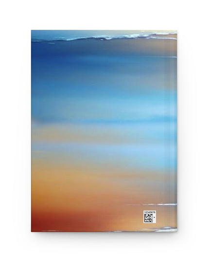 Blue Sea Red Orange Fog 5.75" x 8" Hardcover Journal Matte with 150 lined pages