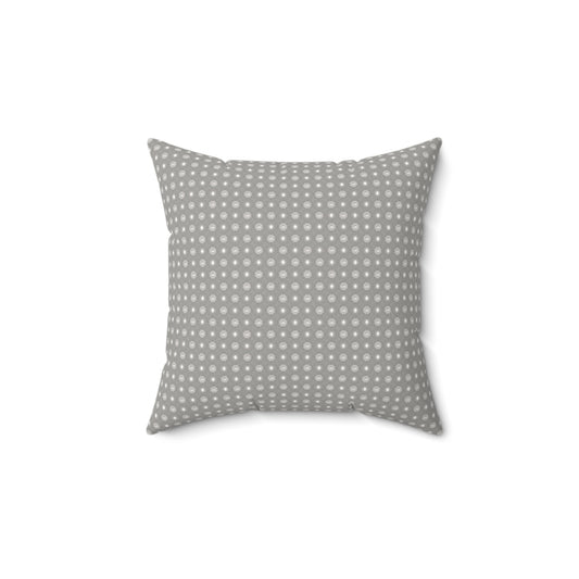 Desaturated Star-crossed Bodies Faux Suede Square Pillow, 14" x 14"