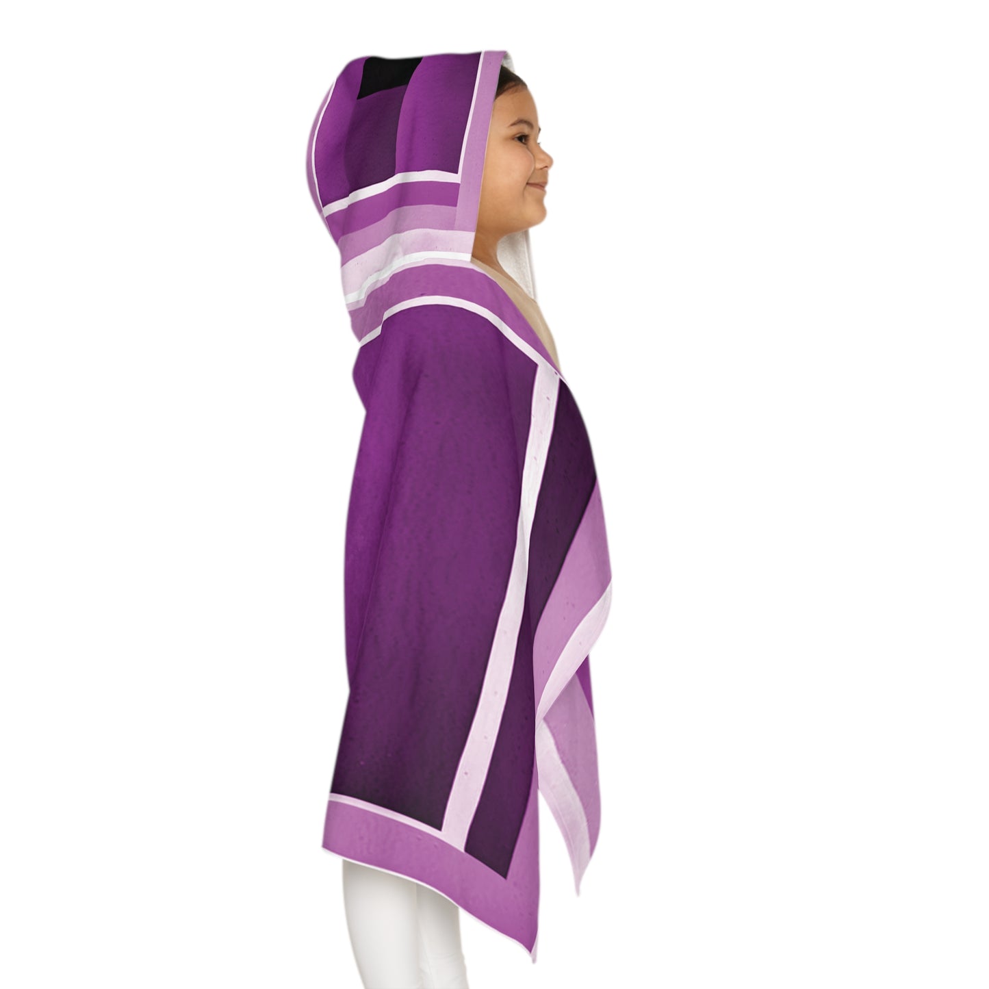 Magenta Shadow Youth Hooded Towel, 24" x 48"