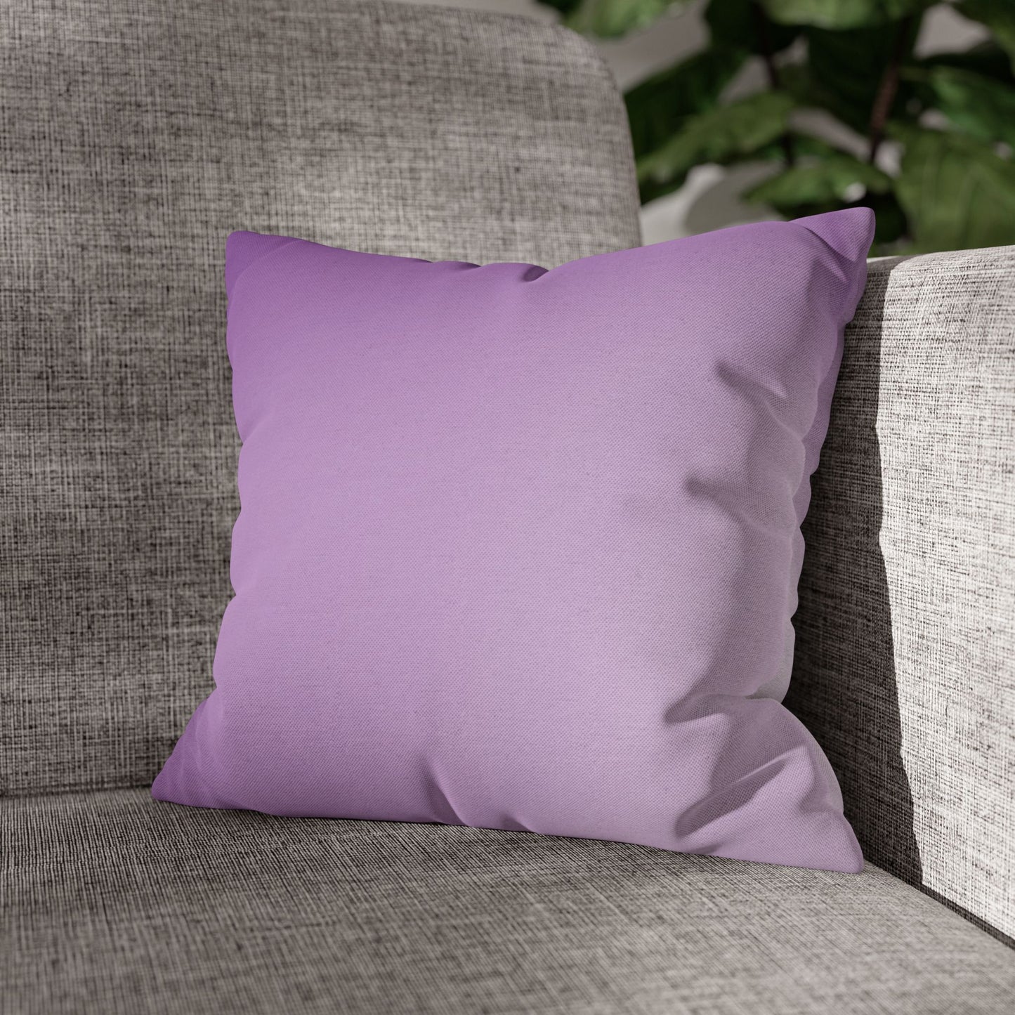 Soft Lavender Fade Spun Polyester Square Pillowcase, 14" x 14"