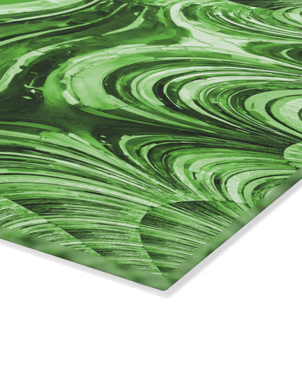 Uzi Spiral Mint Pastel 8" x 11" Glass Cutting Board