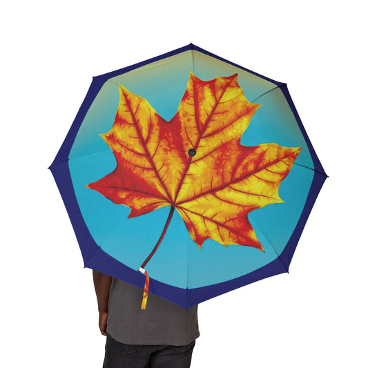 Alpha Maple Leaf Foldable Umbrella - Compact & Chic