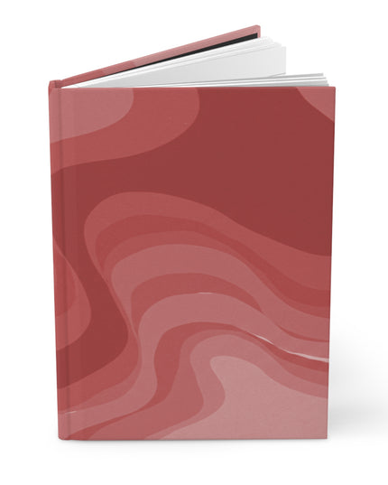 Power Red Wavey 5.75" x 8" Hardcover Journal Matte with 150 lined pages