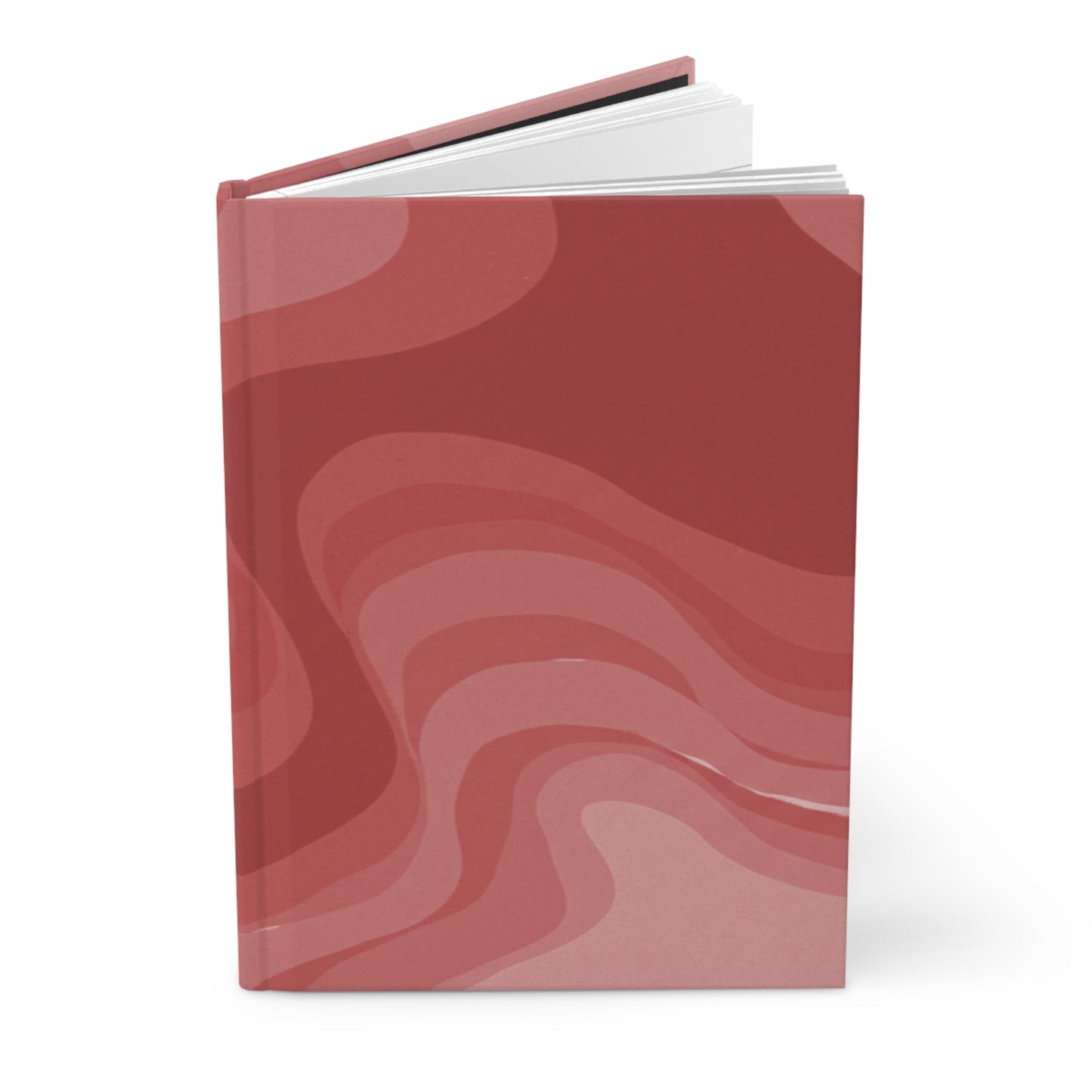 Power Red Wavey 5.75" x 8" Hardcover Journal Matte with 150 lined pages