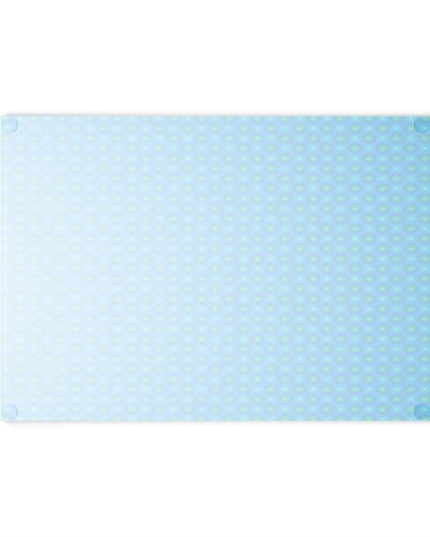 Light Blue Star-crossed Bodies Glass Cutting Board,  8" x 11"