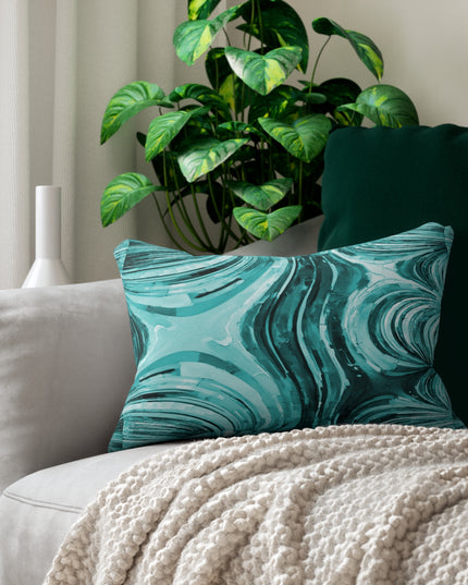 Uzi Spiral Tif Spun Polyester Lumbar Pillow, 20" x 14"