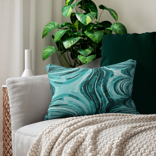 Uzi Spiral Tif Spun Polyester Lumbar Pillow, 20" x 14"
