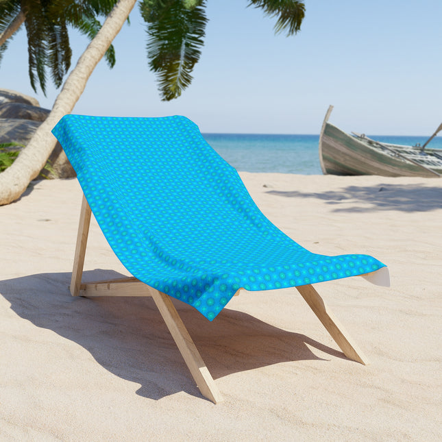 Blue Green Star-crossed Bodies 30" x 60" Beach Towel