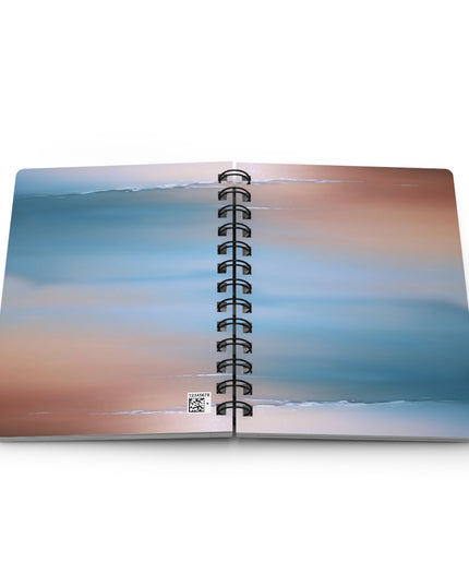 Blue Sea Peach Fog Spiral Bound Journal, 5" x 7" 150 pages