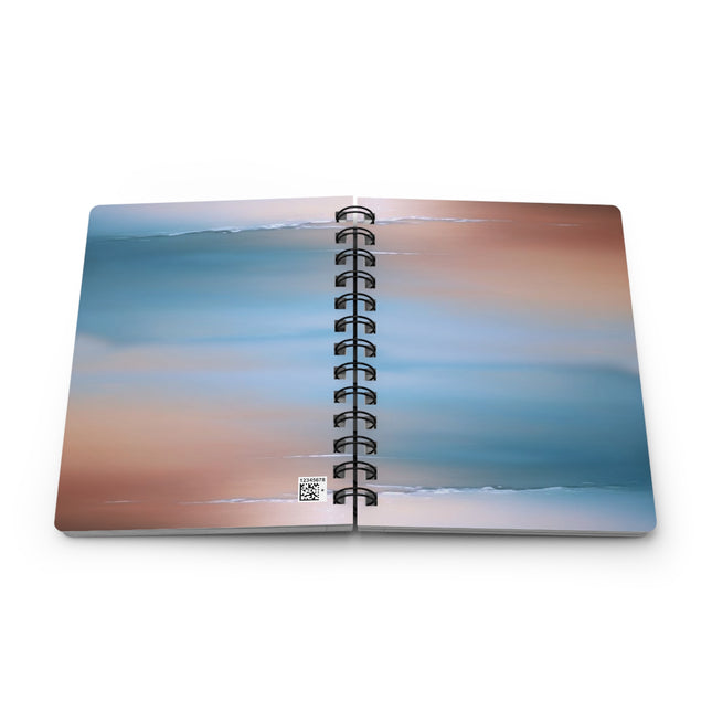 Blue Sea Peach Fog Spiral Bound Journal, 5" x 7" 150 pages