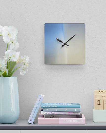 Cobalt Fade Acrylic Wall Clock, Round or Square, 10.75" x 10.75"