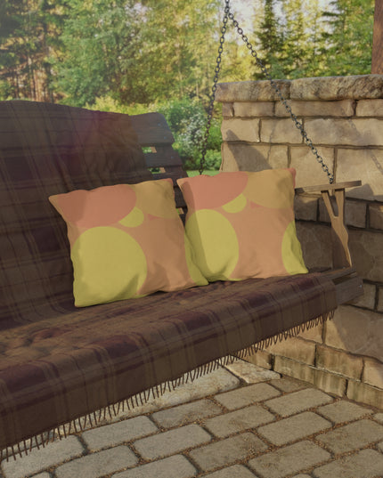 Pastel Bright Oranges Patches 16" x 16" Outdoor Pillow