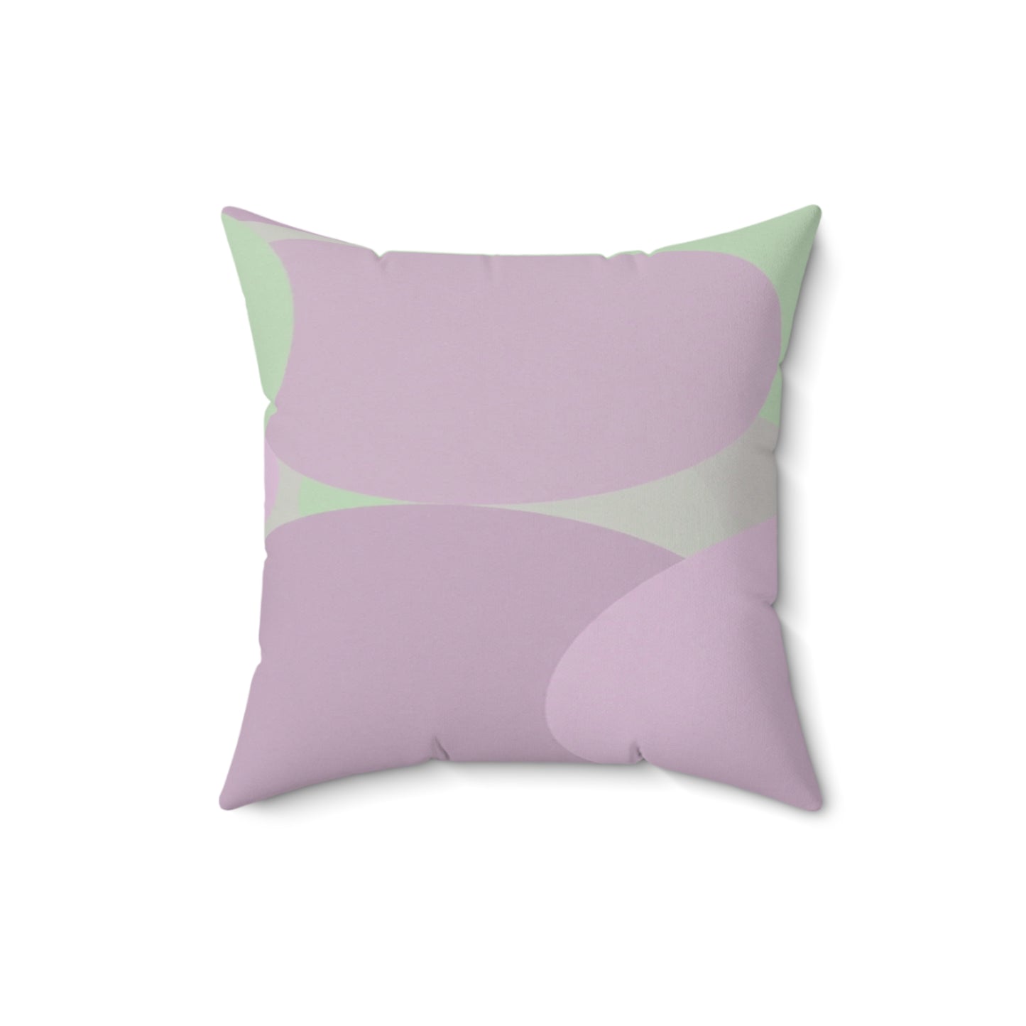 Pastel Lavender Purple and Soft Green Patches 16" x 16" Faux Suede Square Pillow