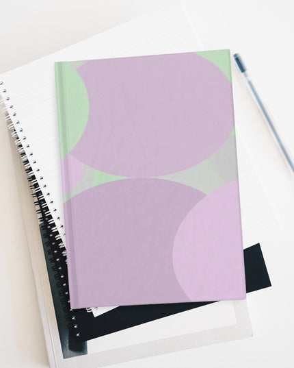 Pastel Lavender Purple and Soft Green Patches 5" x 7" Journal - 128 Blank pages
