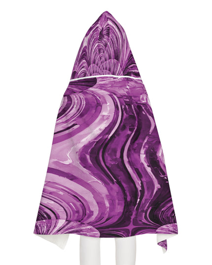 Uzi Spiral Powder Lavender Youth Hooded Towel, 24" x 48"