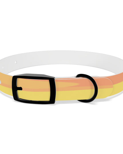Pastel Bright Oranges Patches Small Dog Collar