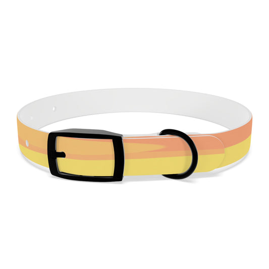 Pastel Bright Oranges Patches Small Dog Collar