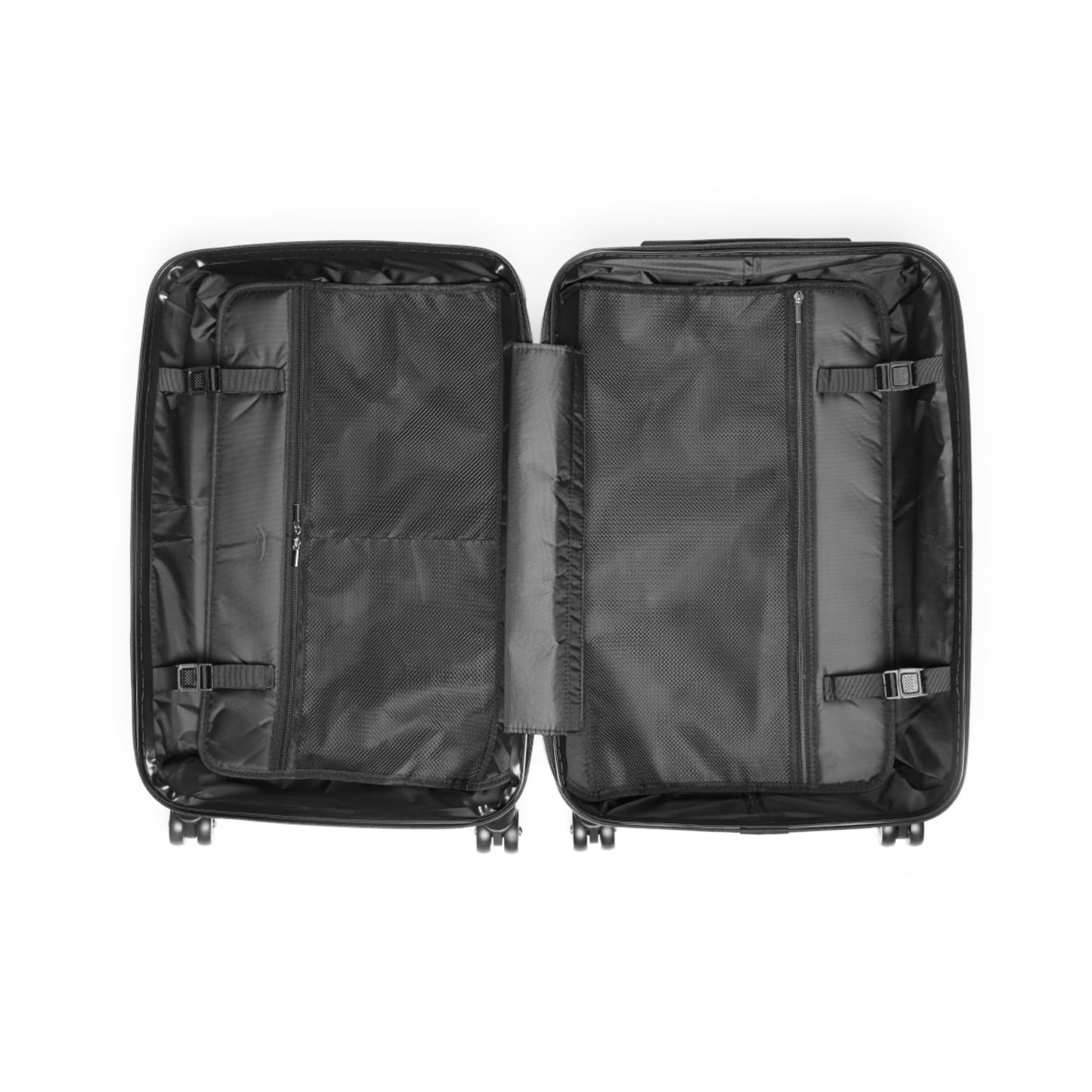 Gray Sea Pink Fog Medium Suitcase with built in lock, 4 double-wheels, telescopic handle, and ABS back hard-shell