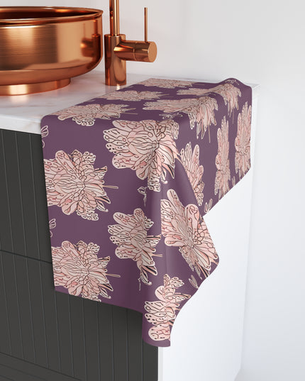 Pink Floral Butterflies Hand Towel, 16" x 28"