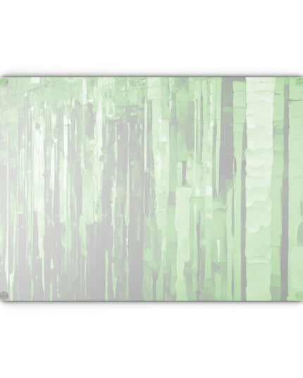 Striped Mint 11" x 15" Glass Cutting Board